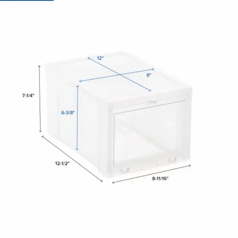 Clear Drop Front Shoe Box (Container Store)